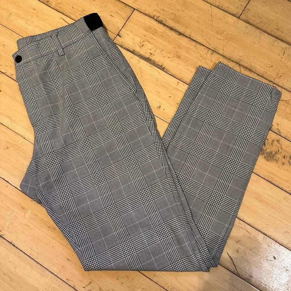 Zara Men's Gray Plaid Dress Pants
